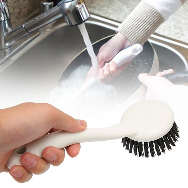 Cooktop Cleaning Brush Long Handle Durable Bristles White Sink Cleaning Brush for Household Kitchen Restaurant