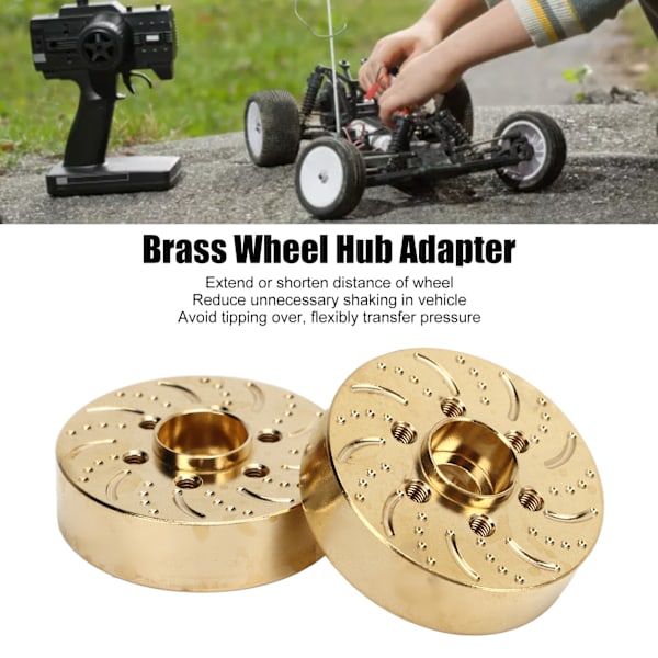 2 st mässingshjulvikter 1,9 2,2 tum RC Crawler Car Hex Hub Adapter Modelluppgraderingsdelar 15 mm