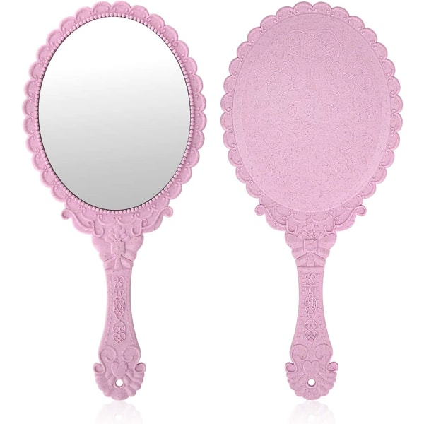 Vintage handhållen spegel, små handhållna dekorativa speglar för