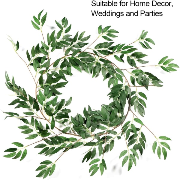 Greenery Willow Garland, 5,5 FT Leaf Garland Party Centerpiecille
