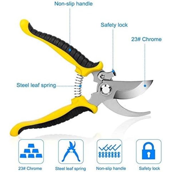 Hagesaks, bypass beskjæringssaks, hageskjæreverktøy med