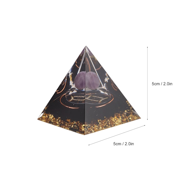 5 cm Orgonit Pyramide til Positiv Energi Healing Krystal Pyramide Meditation Orgonit Pyramider Chakra Stjernetegns Energi Generator Tvilling