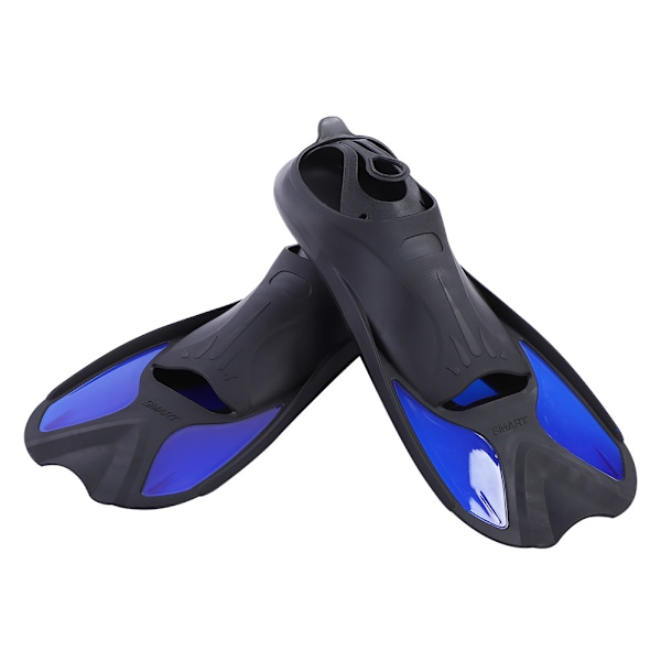 Simfötter för män och kvinnor, simning, dykning, öppna hälar, justerbara, snorkel, blå, XL