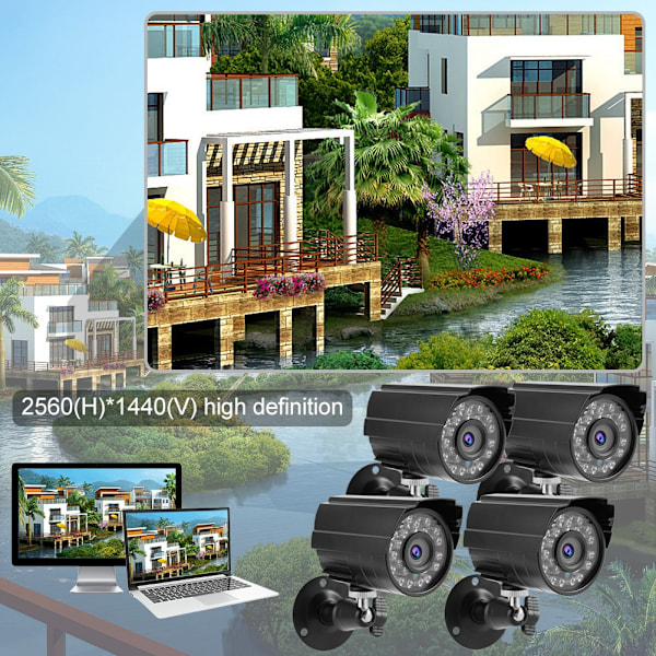 4-in-1 4MP AHD/TVI/CVI/CVBS Hybrid HD CCTV IR Security Bullet Camera NTSC(AU Plug)