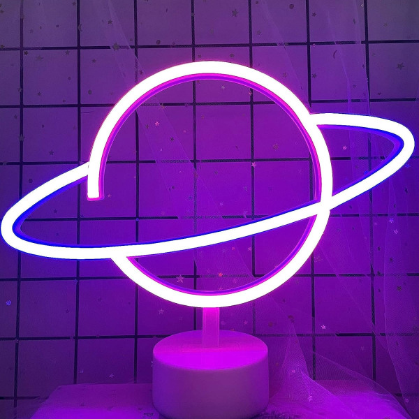 Planet Light Neon Signs Led Desk Decor Led Neon Sign Night