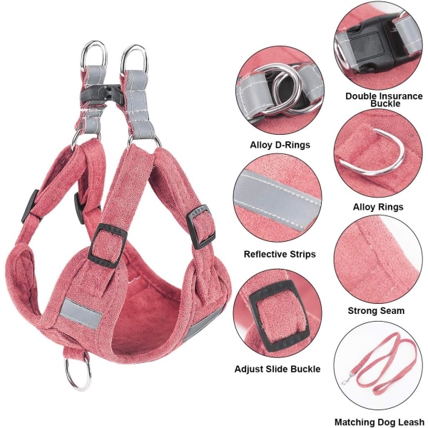 Hundesele Soft Touch semsket stoff Pet Vest Step in Justerbar