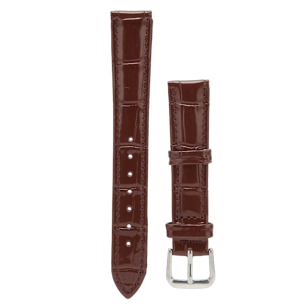 Pin Buckle Watch Band PU Lær Universell Erstatnings Watch Strap Watch Erstatningsdeler Brun