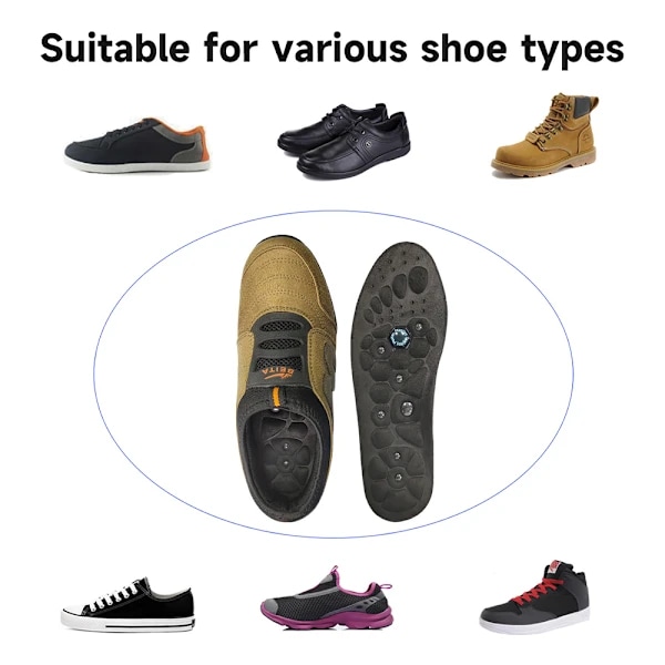 Akusoli Akupressursulagg, Skoinlägg med Fot, Ortopediska Sulagg, Lindrar Smärtsamma Fötter, svart black, (36~40) black S（36~40）