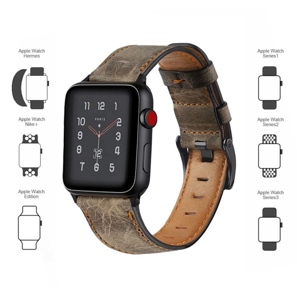 Kompatibel med Apple Watch Band 38-40 mm / 42-44 mm, ægte