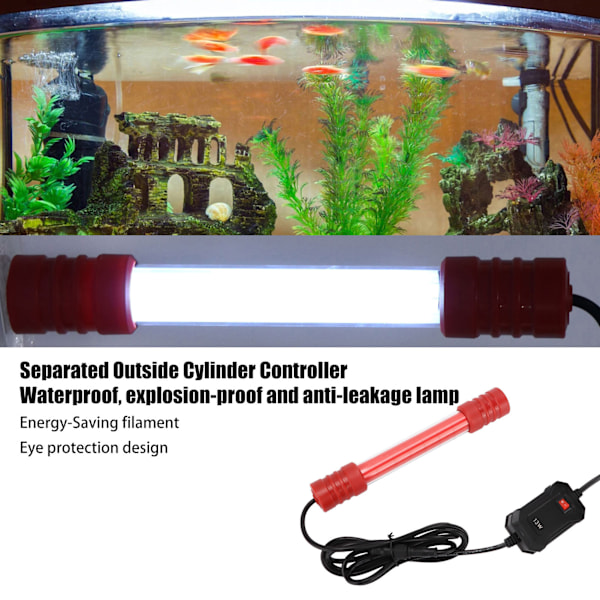 Akvarium Germicid Lampe Fiskedam Rens Lys Akvarium Sterilisering Ultraviolet Lampe EU Stik 22V11W