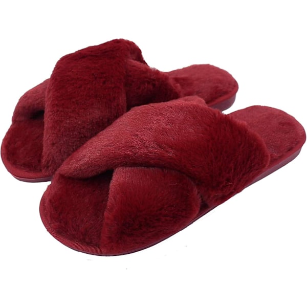 AONEGOLD Slippers Women Winter Warm Fluffy Plush Slippers Indoor Home Lightweight Slippers Non-slip Comfortable Flat Slippers