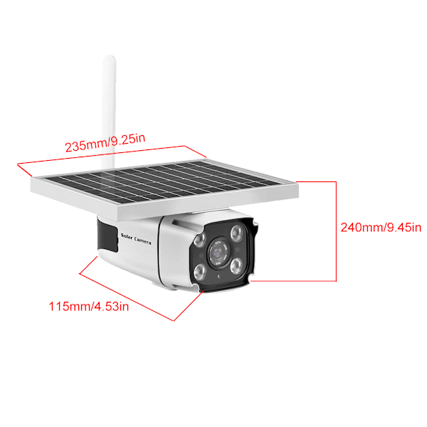 WiFi 1080P IP67 2-vejs Intercom IR CUT 5,5W Solcelleudstyret Udendørs Kamera