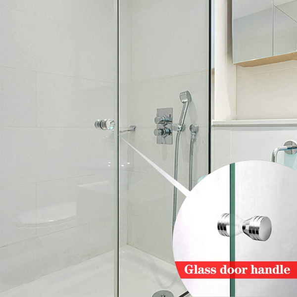 2 delar duschdörrhandtag, 6×3cm Duschdörrknopp i rostfritt stål Krom dörrhandtag för badrum, kök, hem, kontor, hotell