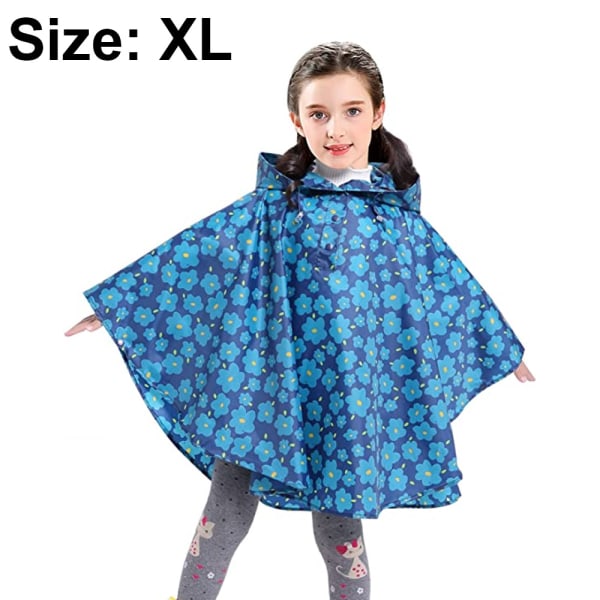 Kids Rain Poncho Hooded Rain Coat,Rainwear for Girls Boys