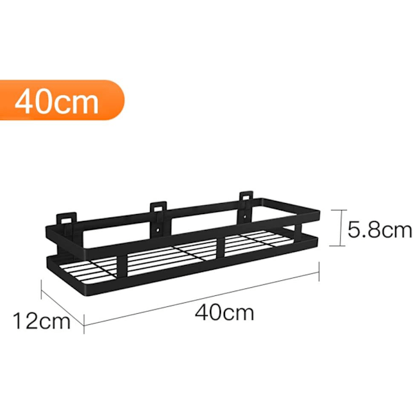 Kökshyllor - Svart Lackerad 40cm