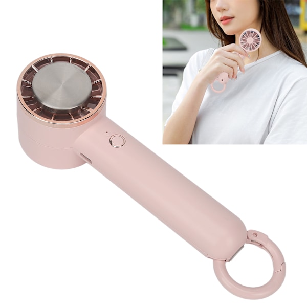 USB Rechargeable Personal Fan Outdoor Portable Handheld Cooling Fan with 3 Adjustable Speed for Travel Outdoor Indoor Pink