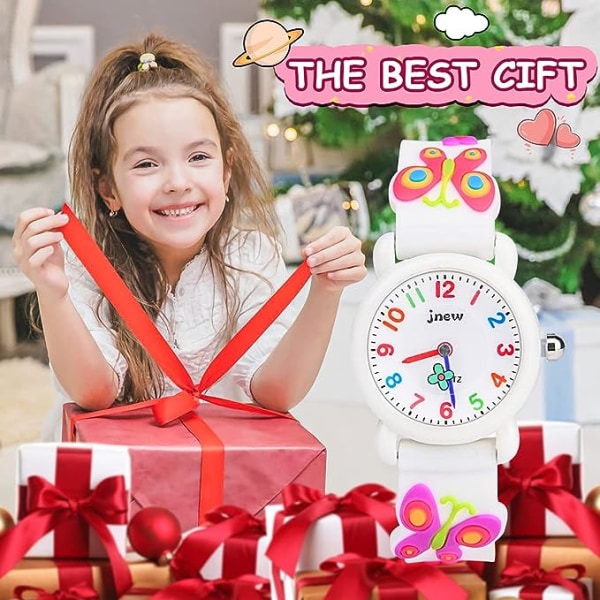 barnklocka, flickklocka Vattentät 3D söt tecknad leksak Silikonband Armbandsur Barnklockor Present för flickor Pojkar ålder 3-11 år gammal