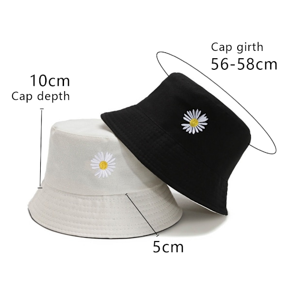 Bucket Hat Sommer Reise Strand Solhatt Broderi