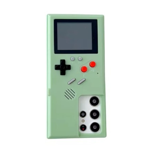 Sjov Retro Gameboy Rosa Samsung Galaxy S23 Ultra Cover til Kvinder og Piger - Spilbar Videospil Cover til Samsung S23 Ultra green