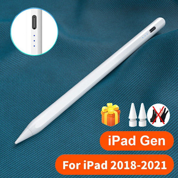 Stylus Pen til iPad 10/9/8/6/7 Gen Bluetooth Apple Pencil til iPad Pro 11/12.9