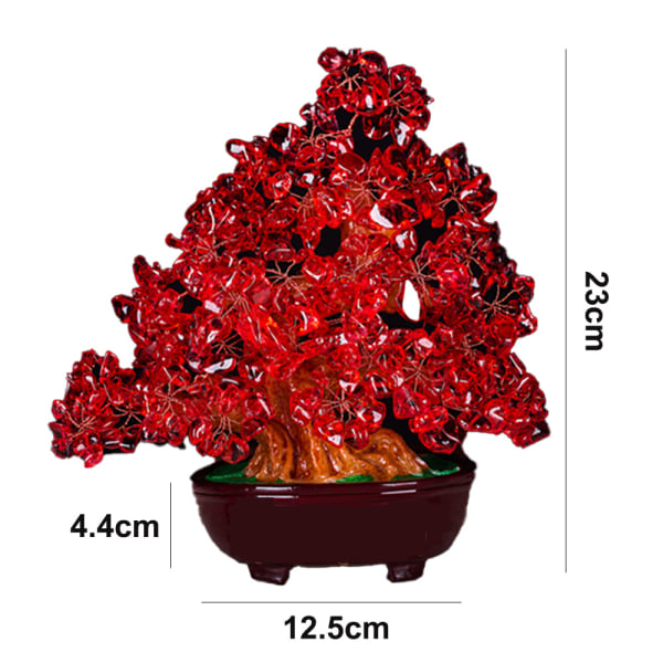 Naturlig cash cow, harts bas bonsai stil dekoration, ta med red