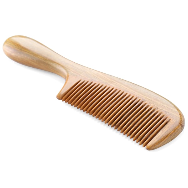 Handmade Natural Green Sandalwood Hair Combs - Anti-Static Sanda