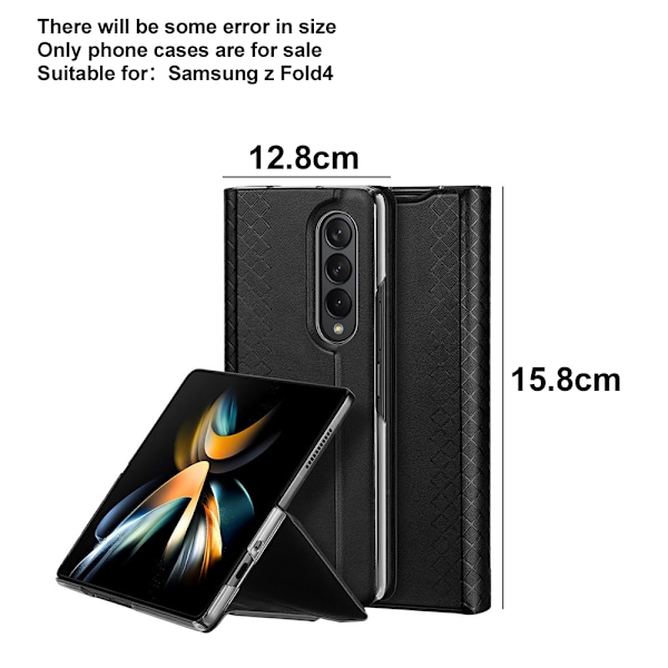 Kompatibel med Samsung Z Fold4 5G Telefonfodral All-Inclusive Anti-Fall Skyddande Omslag Läderfodral