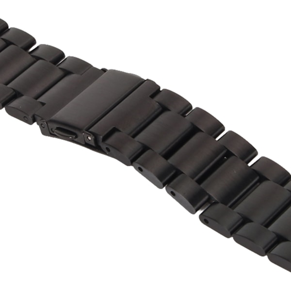 Watch Band Udskiftning Rustfrit Stål Dobbelt Spænde 24mm til Garmin Fenix 7S 6S 5S Sort