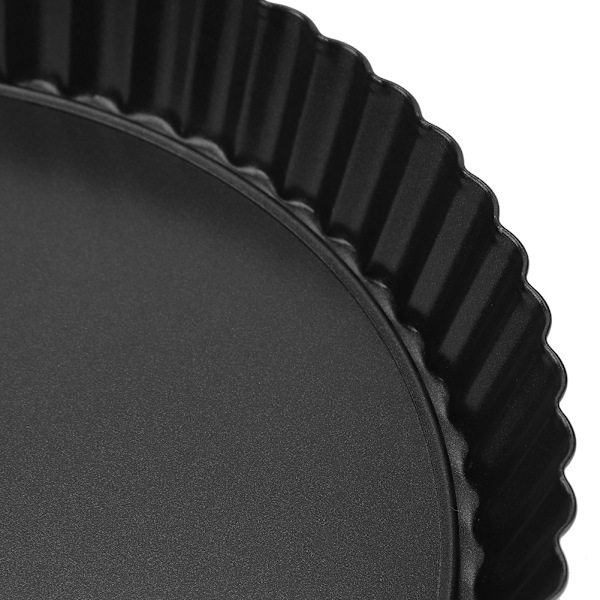 9 tommers Non-stick Pizza Bakeware med Avtakbar Løsnebunn Tart Pie Pan Bakeform, Svart