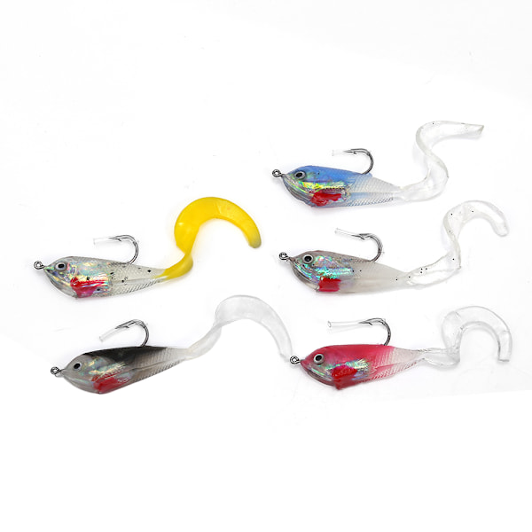 5pcs Fishing Lures Simulation Soft Baits Lifelike Lures Lures with Hook Lures Set