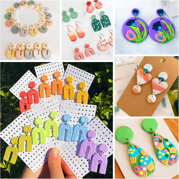 24Pcs Polymer Clay Cutters,10 Shapes Clay Cutters with Earring