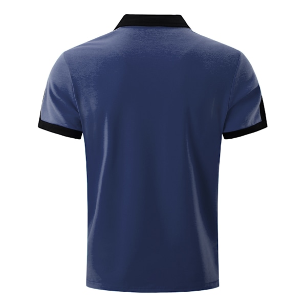 Mænds Casual Polo Shirts Klassisk Kortærmet Golftrøje Mode Knappet Top