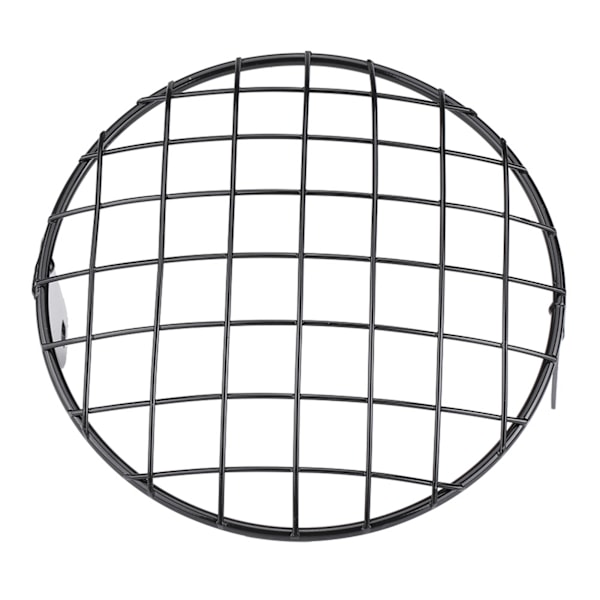 Motorcycle 7" Headlight Mesh Grill Side Mount Universal Cover Mask for Cafe Racer (Black)