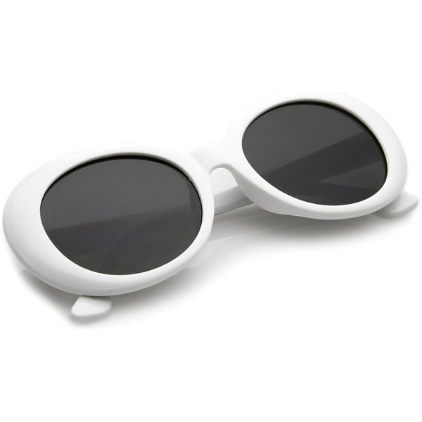 Kvinners runde retro ovale solbriller Color Tint Linser Clout