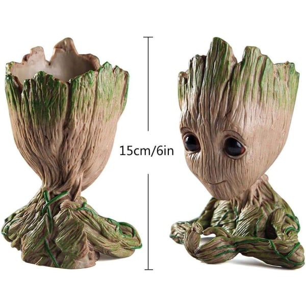 Groot blomkruka Treeman, söt blomkruka, pennhållare, kontor