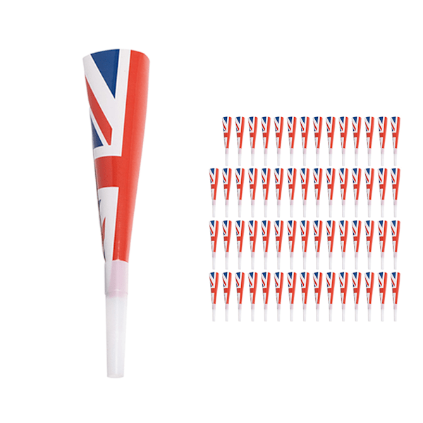 Union Jack Jubilee Party Noise Makers Plastic Reusable Party Horns for The Queens Platinum Jubilee 2022