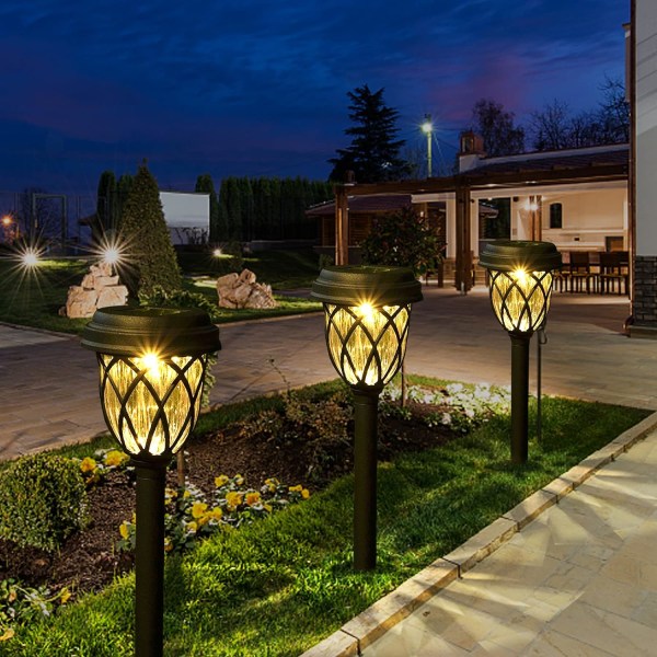 Solar Lights Outdoor Decorative- 3PCS Solar Garden Lights Outdoo