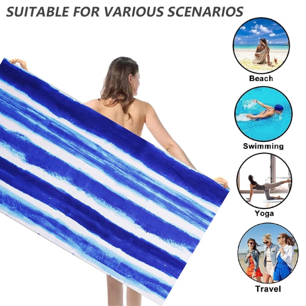 Strandhåndkle Overdimensjonert 75*150CM Sandfrie håndklær, camping