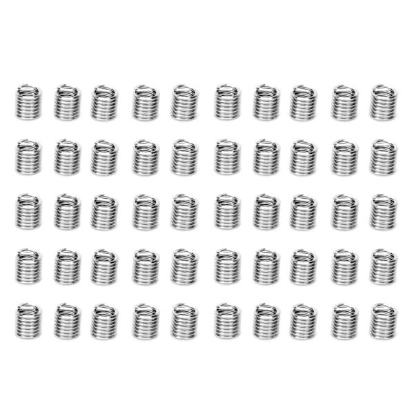 50Pcs Thread Inserts Wire Protection Sleeve Repair Tool Fastener Hardware US Standard 5/16in‑18x1.5D