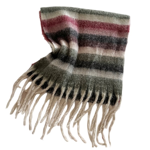 Vinter Kvinder Varmt Sjal Langt Sjal Store Sjal Koldt Vejr Tykkere Tæppe Wrap Farve Plaid Stripe