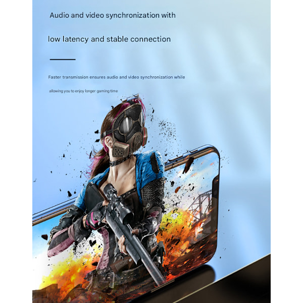Bluetooth-headset, realtidsöversättning, musik och tolkning black