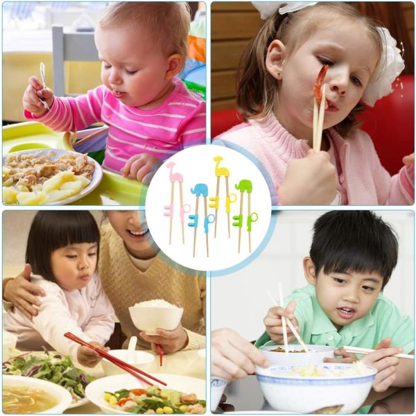 Kids Chopsticks, 4 par Practice Chopsticks Aid, återanvändbara barn