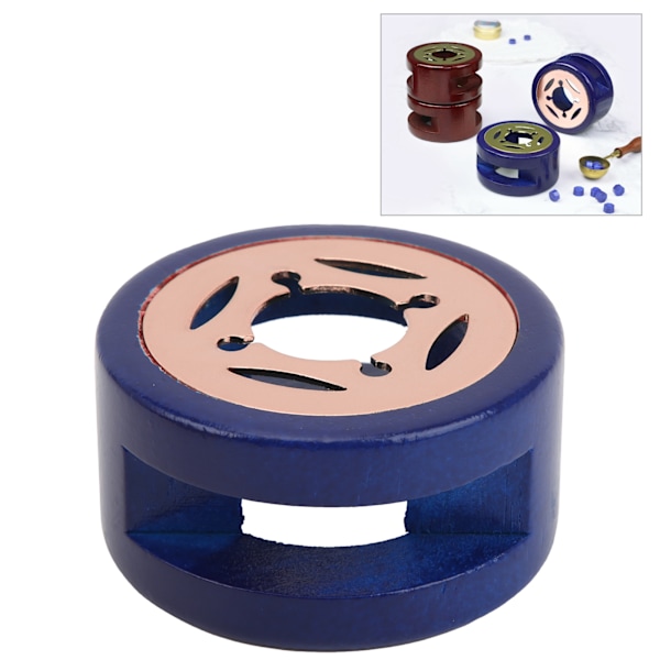 Wax Seal Warmer Fine Craftsmanship Heat Resistant Not Hot Durable Stamp Wax Stove for DIY Envelopes Cards GiftsRose Gold Hollow Blue Furnace