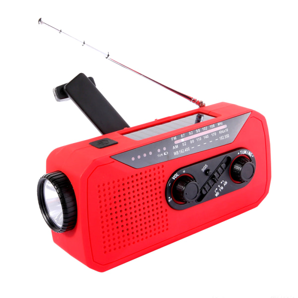Emergency Crank Weather Radio, AM/FM/NOAA Portable Solar LED Fla