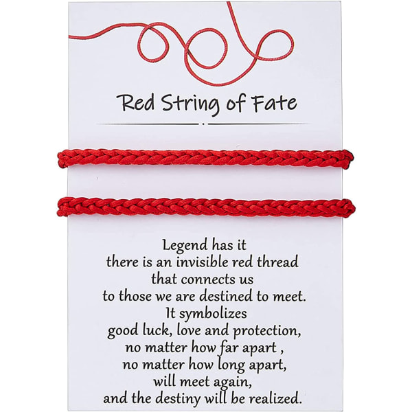 Red String of Fate Good Luck Protection Couples Armband for Bo