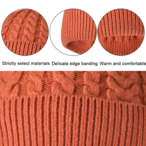 Varm Stickad Tjock Slouchy Beanie Skull Cap för Män Kvinnor Presenter