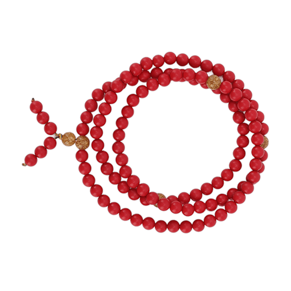 8mm Naturlig Cinnabar Armband 108 Röda Buddha Pärlor Bön Stretch Armband handledskedja Armband