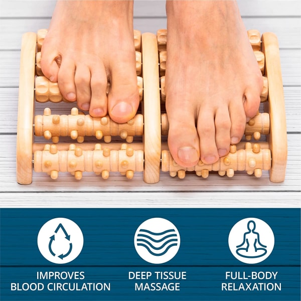 Dual Foot Massager Roller Slapp av og lindre Plantar Fasciitis, H