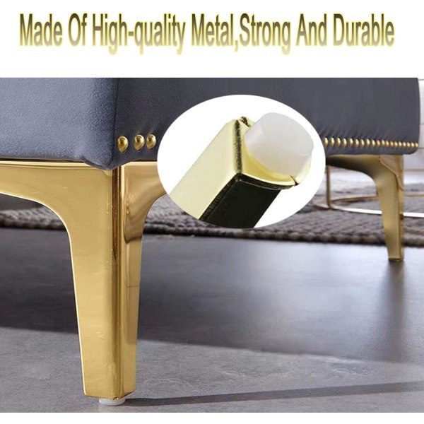 Trekantede metal sofaben Trekantede møbelben Sofabordsben Metal trekantede møbelben DIY metalmøbelben til skabssofastol
