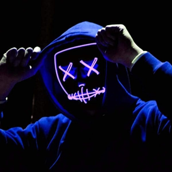 LED Purge Mask, Purge Mask, Halloween Mask LED, LED Mask